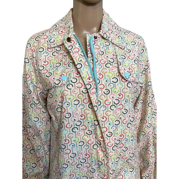 I.e. Relaxed Women's Raincoat Jacket Pastels Size Medium - Picture 3 of 4